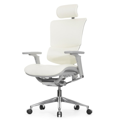 Ортопедическое кресло Falto Leather Premium Белое